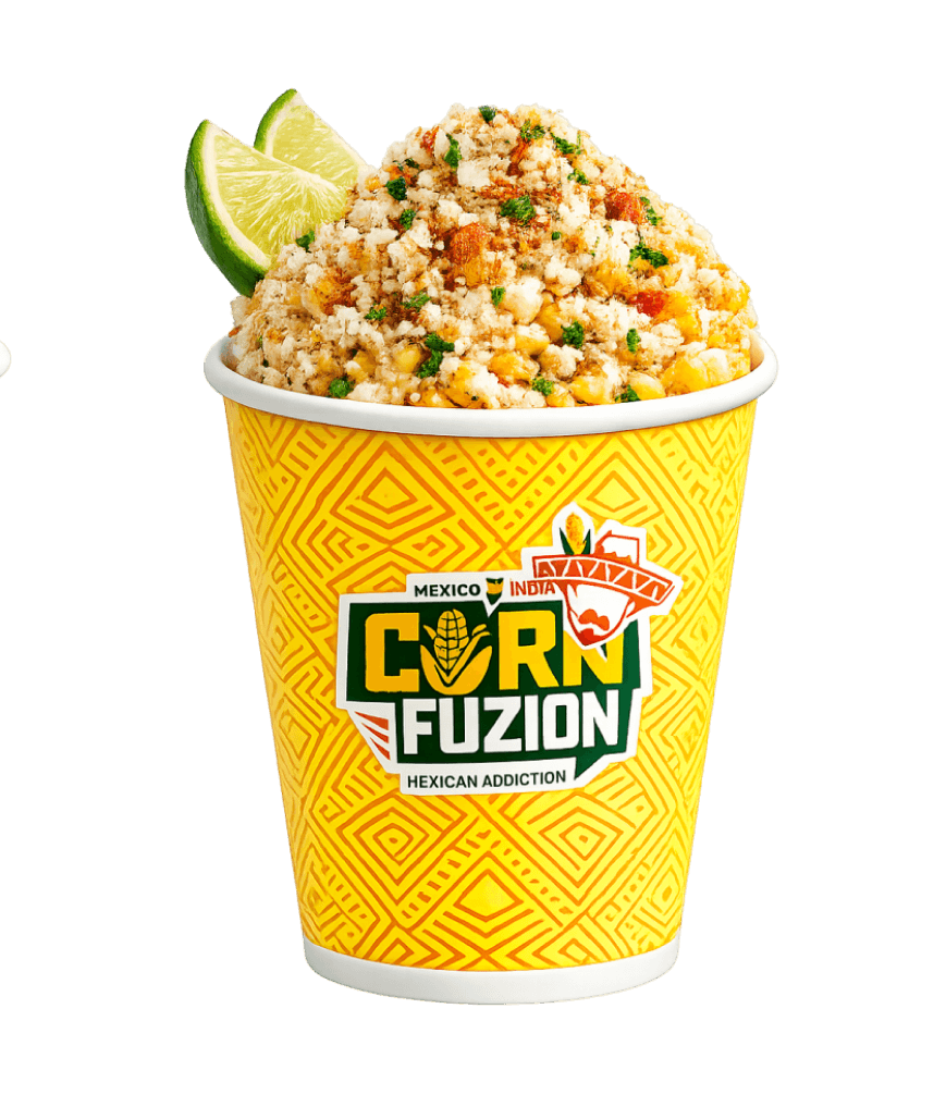 Smoky Lime whole elote plate with lime