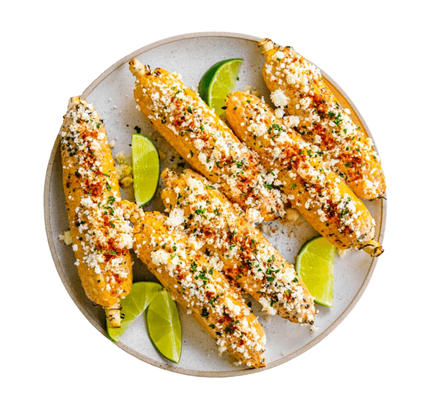Smoky Lime whole elote plate
